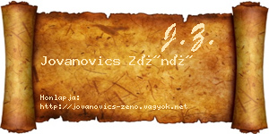 Jovanovics Zénó névjegykártya